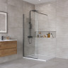 Душевая перегородка BELBAGNO KRAFT-L-1-800-C-NERO с односторонним входом, стекло прозрачное, профиль чёрный, 800x1950 мм KRAFT-L-1-80-C-NERO