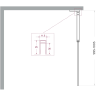 Душевая перегородка BELBAGNO UNO UNO-L-1-TB-100-C-Cr 100 см, профиль хром, стекло прозрачное