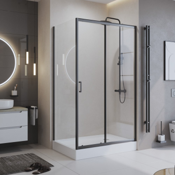 Душевой уголок BELBAGNO UNO-195-AH-1-120/100-C-NERO
