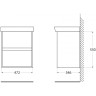 Тумба BELBAGNO NEON NEON-500-2C-SO-RS